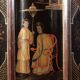 Pair of pedestal columns in chinoiserie style