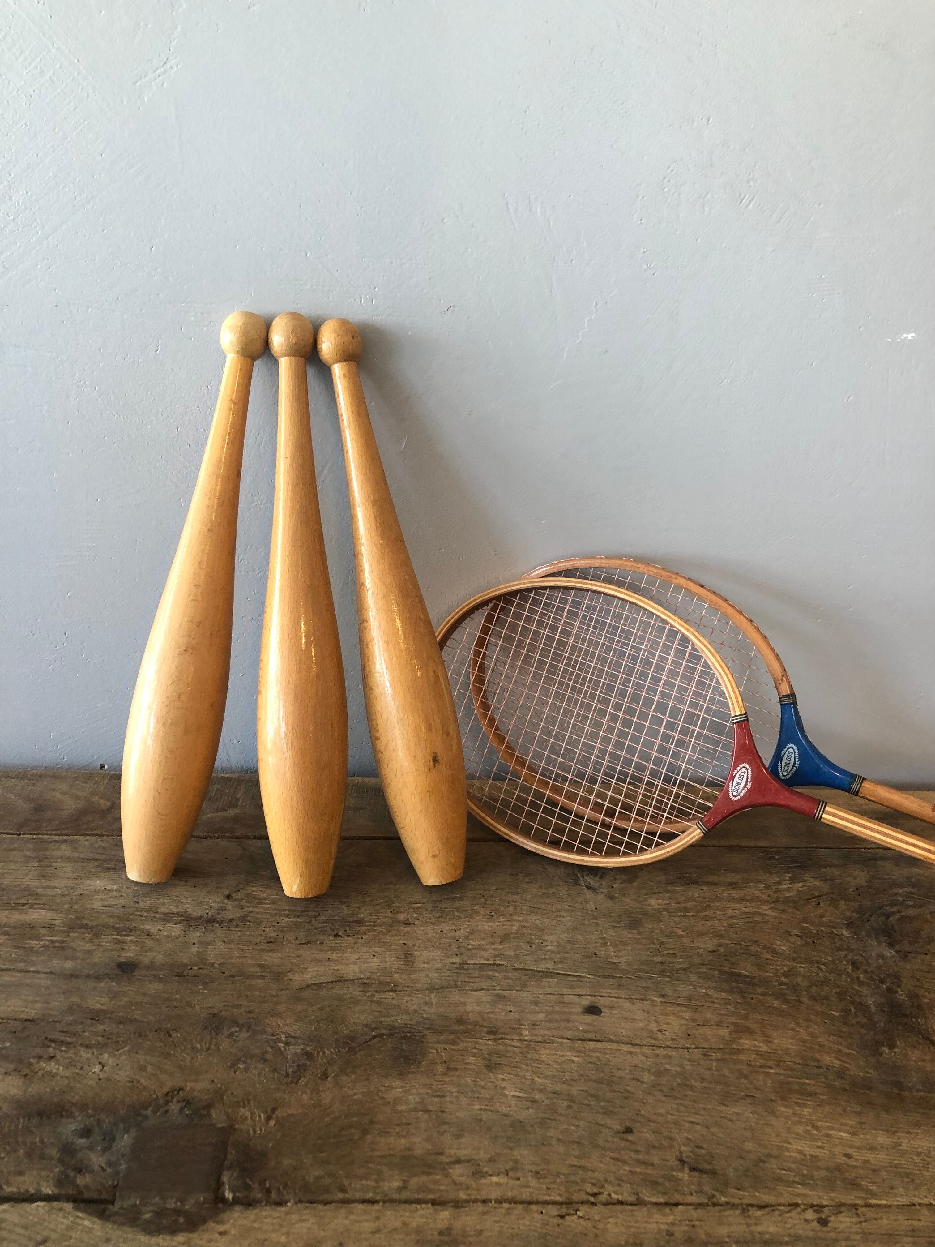2 vintage badminton rackets