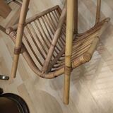 Table end of sofa door rattan magazines and glass granite