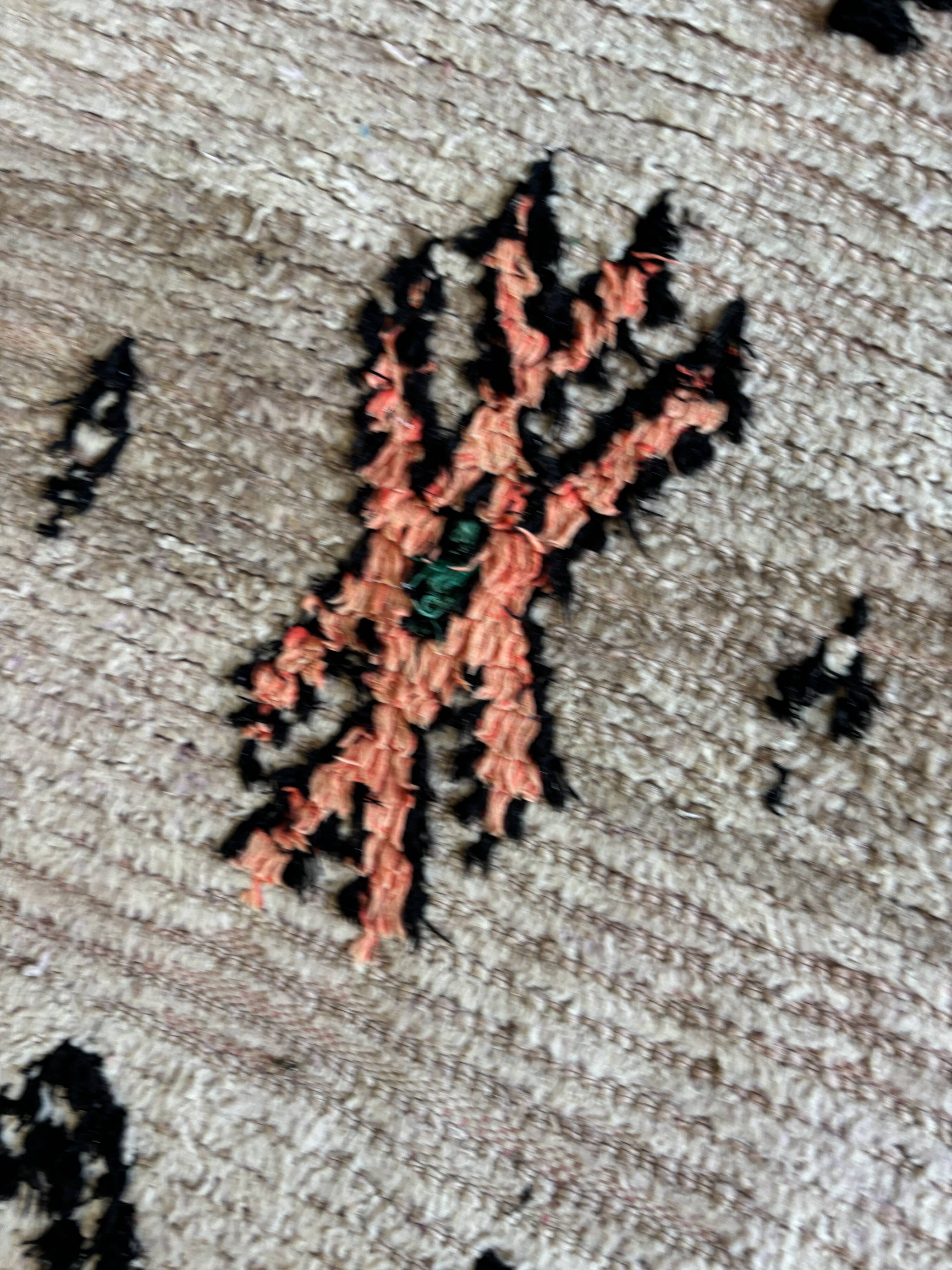 Small azilal rug colorful berber crafts