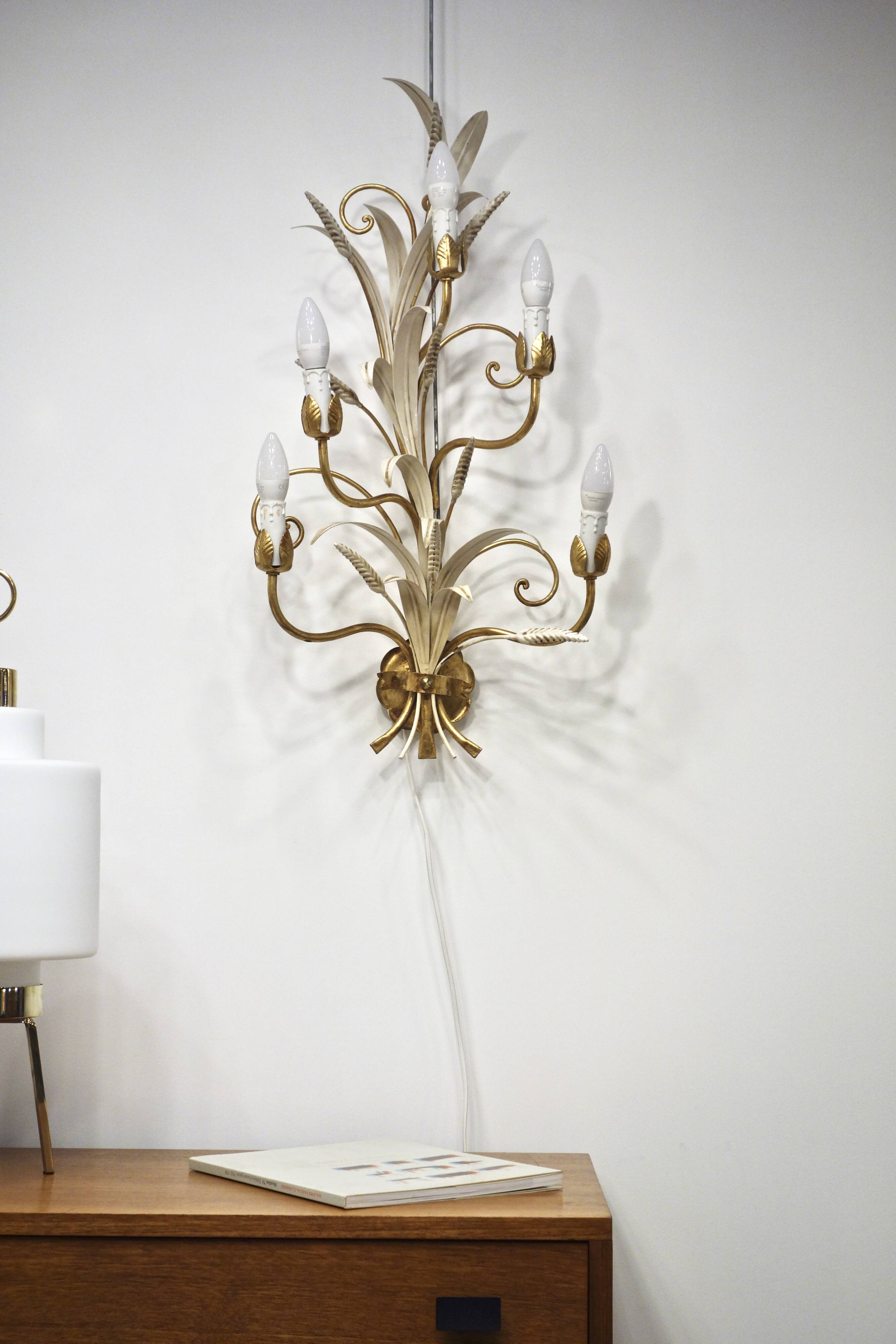 Ear of wheat wall light by Hans Kögl, Germany 1970's