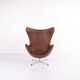 The Egg - Model 3316 - Brown leather - Arne Jacobsen - Fritz Hansen