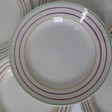 5 flat plates from Gien, Jeannino model 211205