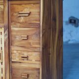 Arts & crafts solid wood sideboard/chest of drawers - France 1950