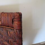 Woven rattan armchair, 1980s