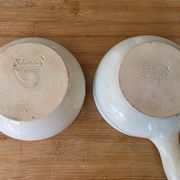 Pair of ramekin bowls fish Vallauris vintage Rubino