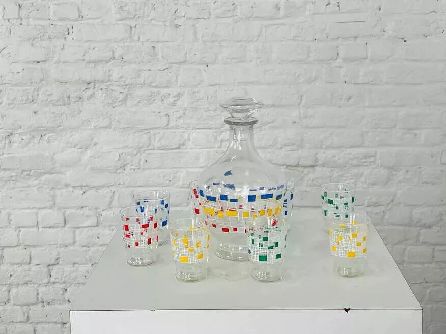 Ensemble service à alcool des années 50