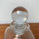 Vintage Danish glass bottle with engraving.