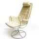1970s Swedish Space-Age Jetson Chair in Beige Leather by Bruno Mathsson