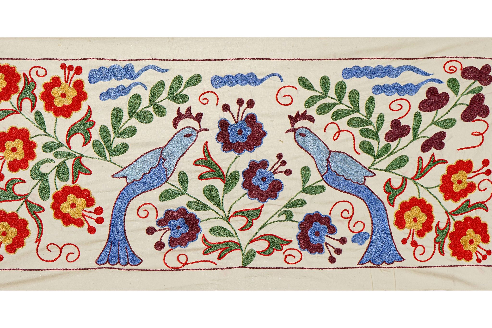 Tapis turc vintage noué à la main 44x95 cm