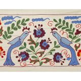 Vintage Turkish rug hand-knotted 44x95 cm