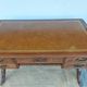 English lion paw desk and lyre armchair, leather, extensions