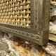 Gold metal mesh wall coat rack