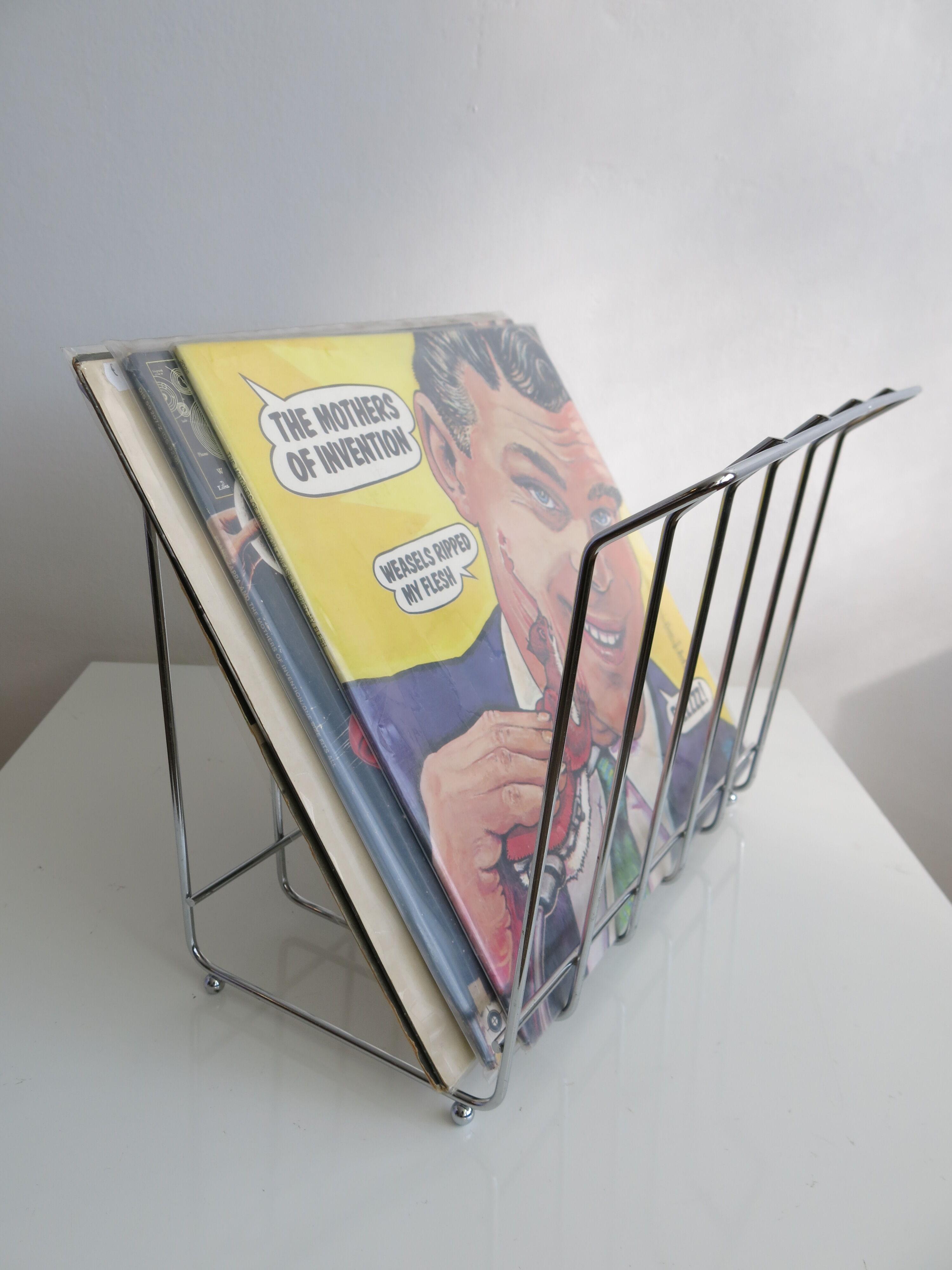 Porte-vinyle design en inox