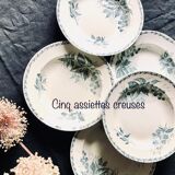 Five old hollow plates