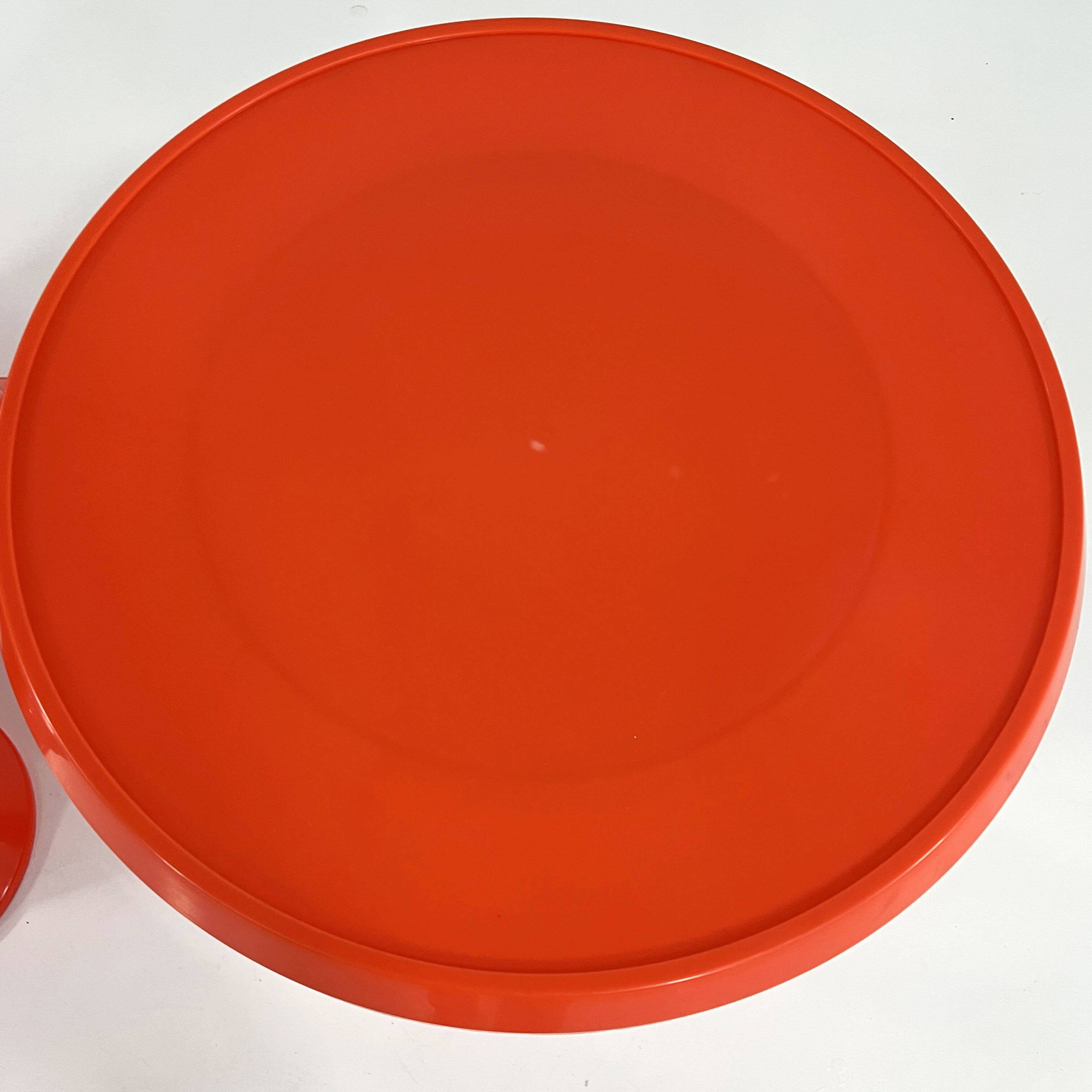 Set of 4 stools and a table model Taormina by Giganplast, 1970.