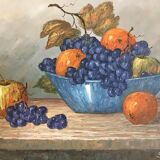 Painting oil on canvas fruit decoration by Lau Spigle