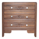 Wooden chest of drawers with 3 drawers, storage furniture, antique furniture, Art Deco.
