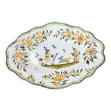 Plat art déco vert et blanc