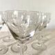 Wine glasses carved floral decoration