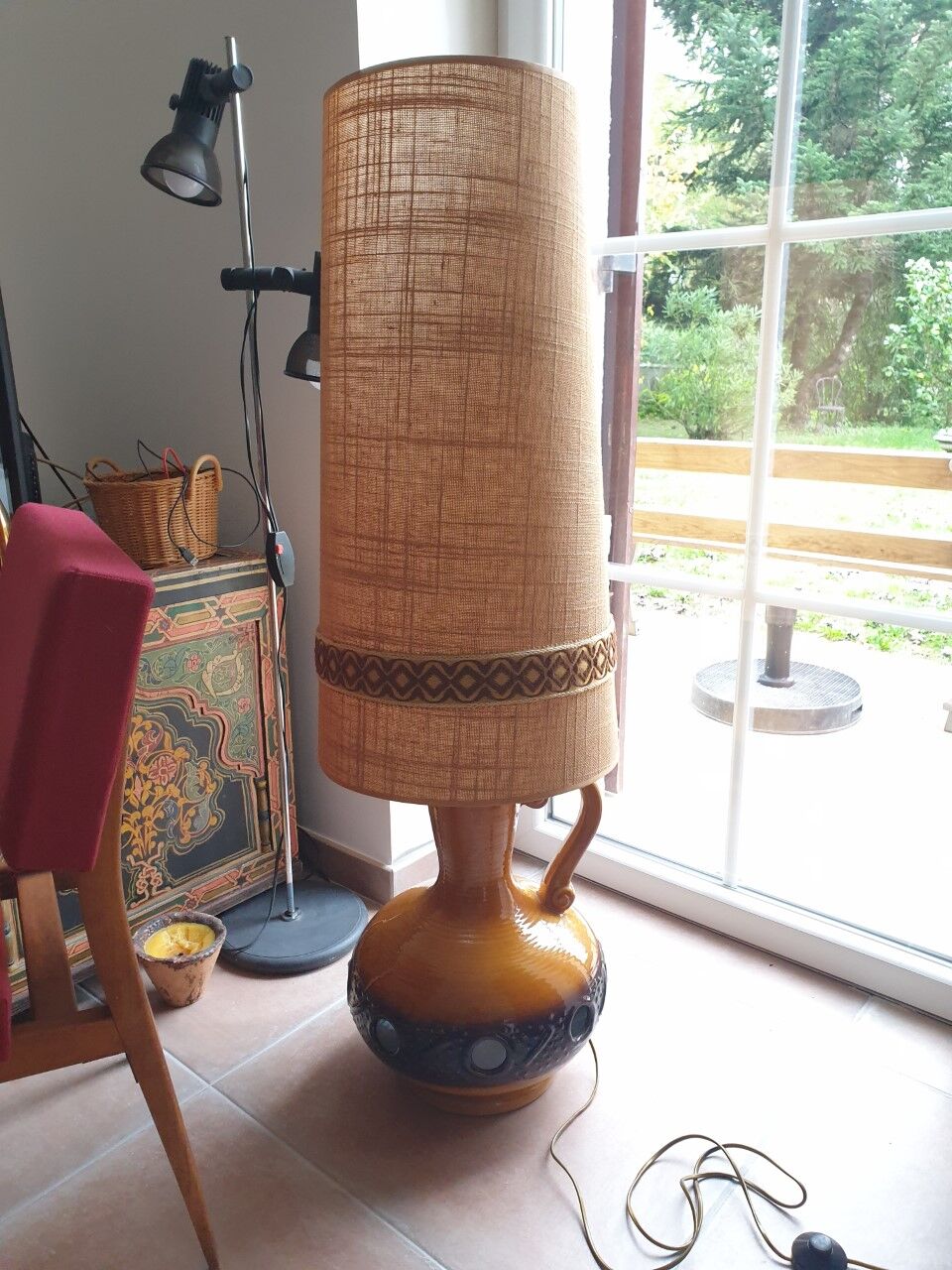 Ceramic floor lamp 70s