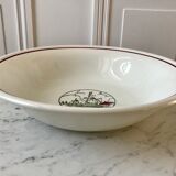 Plat creux Saint-Amand Céranord motif moulins années 60