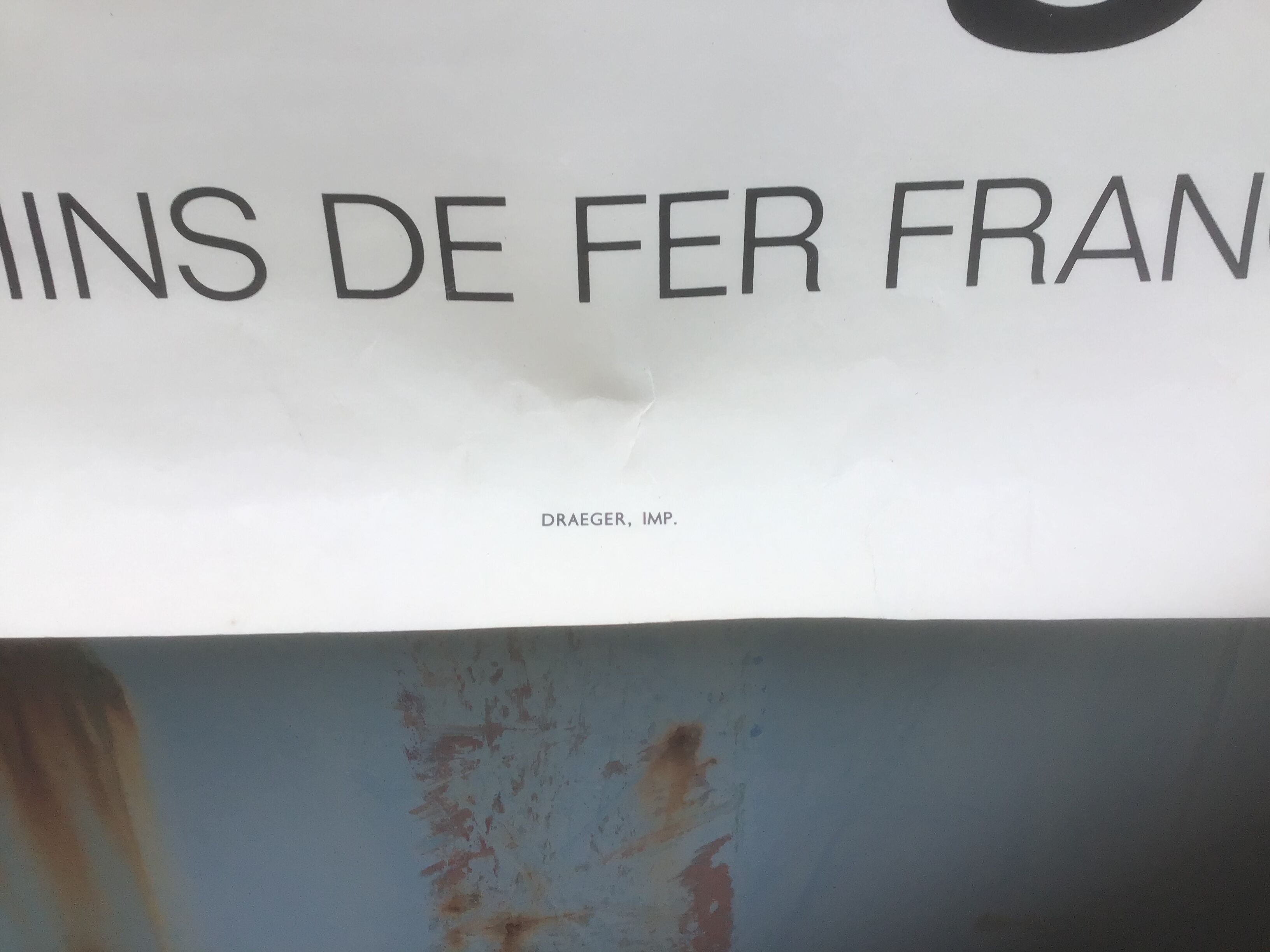Affiche originale Alpes pour la sncf Dali Salvador 1970 - 99x62cm