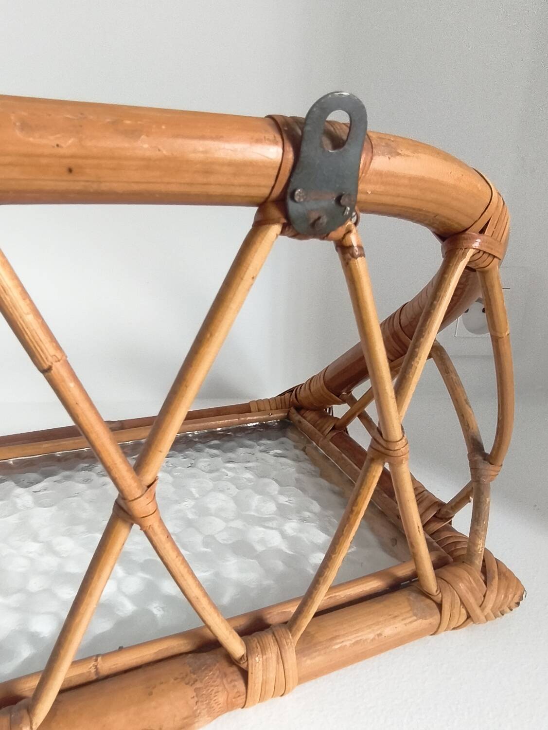 Vintage bamboo shelf