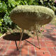 Pale green vintage moumoute armchair