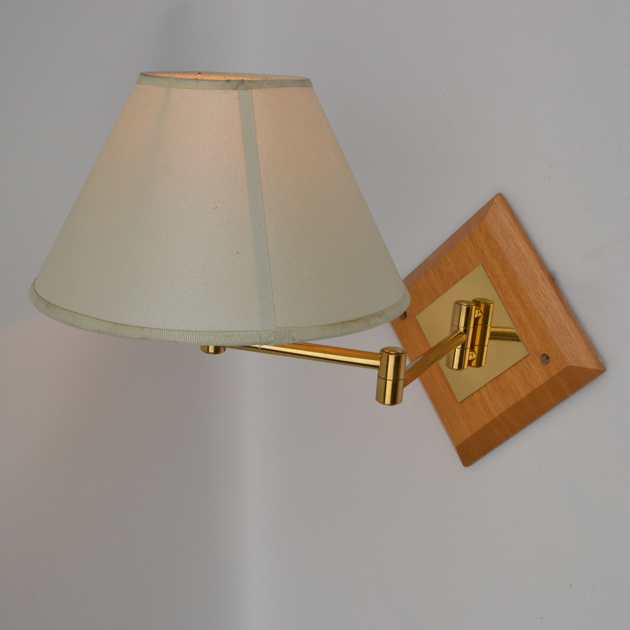 Lampshade wall lamp with a movable arm, France 1970s