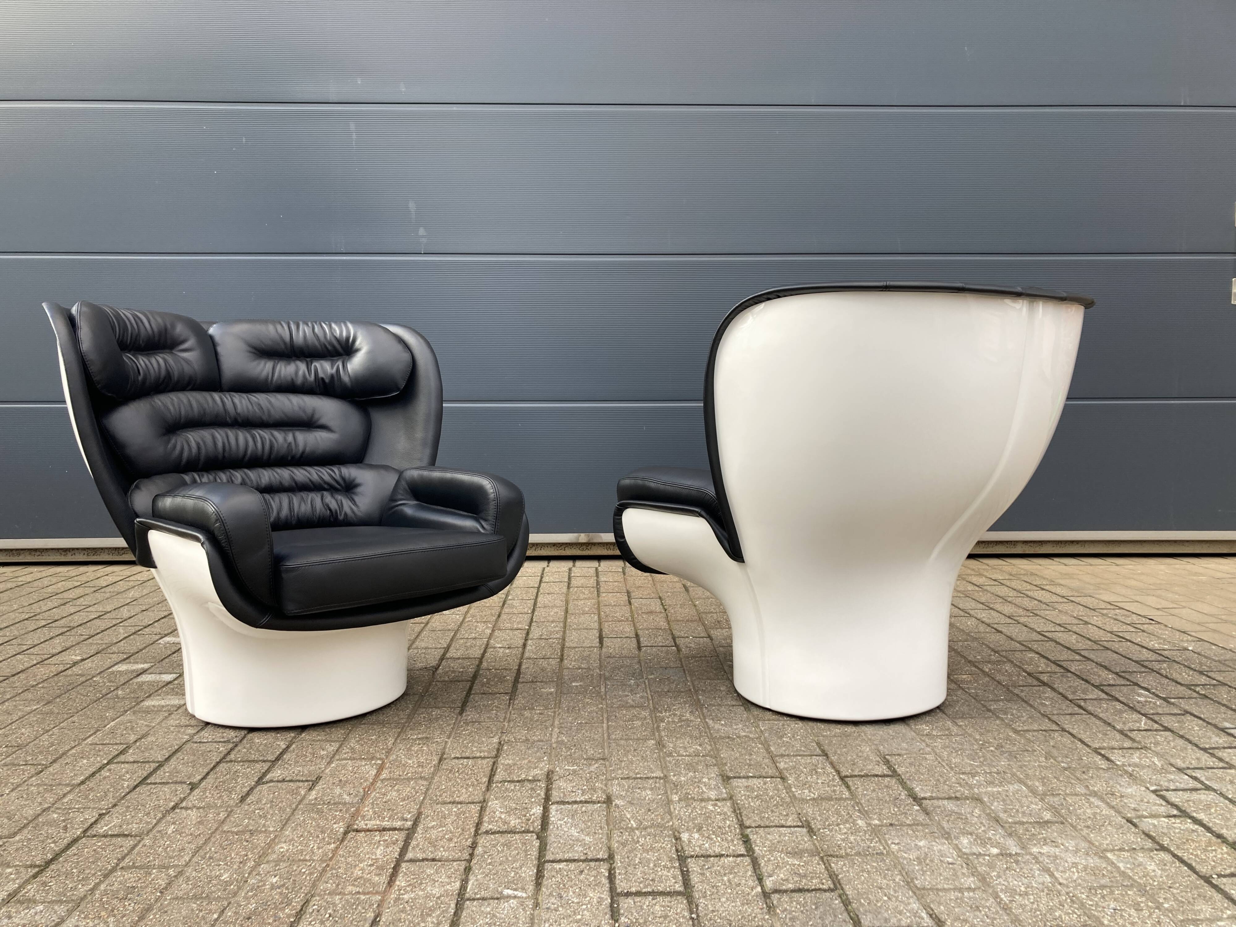 Joe Colombo Elda design armchair, Longhi edition