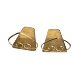 Serre-livres en laiton de style Hollywood Regency, Belgique, années 1970