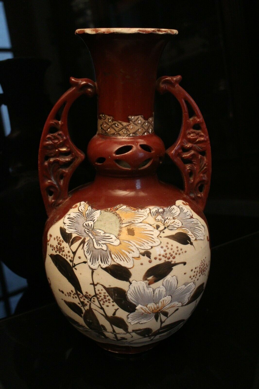 Satsuma Handle Vase Japan
