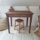 Old farmhouse side table in country style