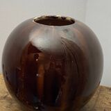 Art Deco Terracotta Spherical Vase by Albert Hellies