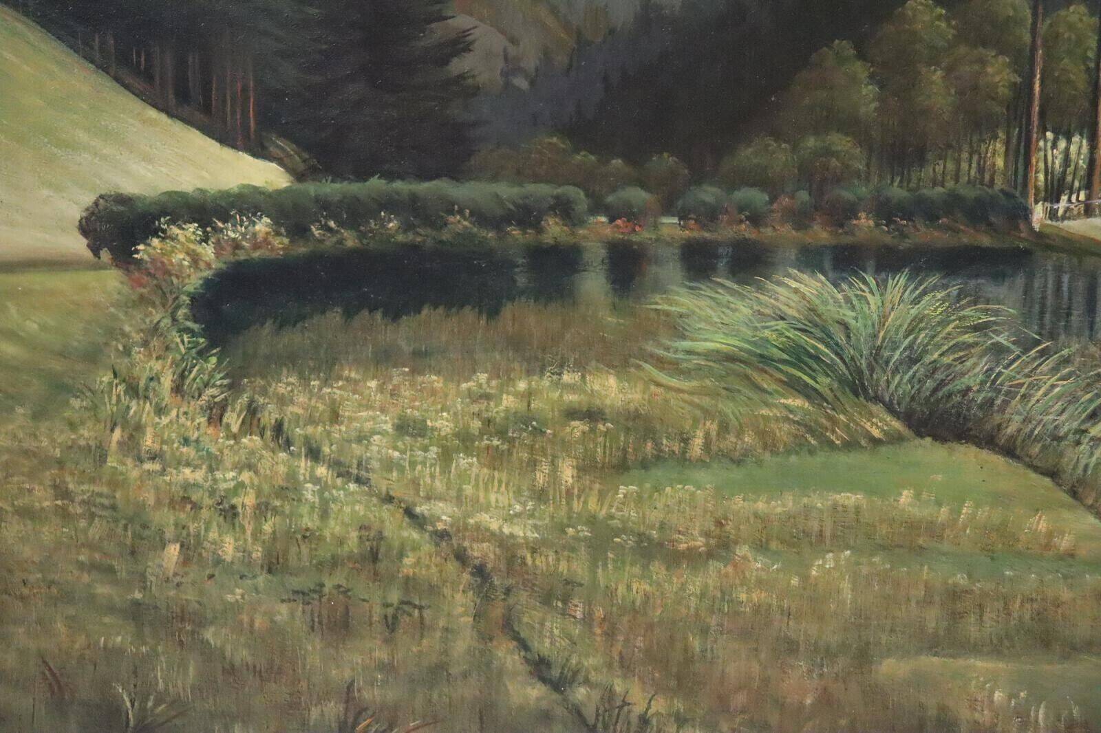 Painting Signed Landscape Oil Painting