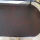 Vintage children's desk console bamboo rattan curved wood Thonet style 80s dark mahogany