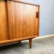 Small sideboard with sliding doors, teak, 1960s