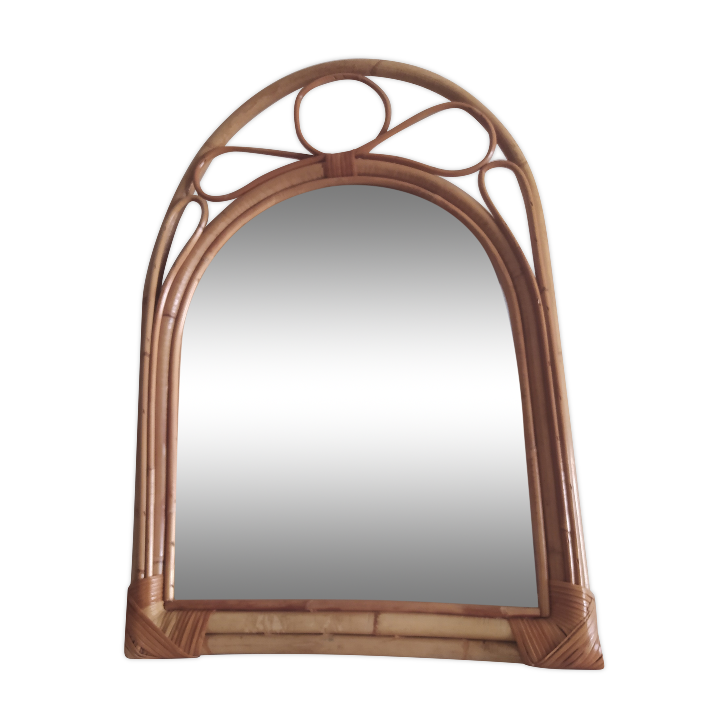 Vintage bamboo mirror 50x72cm