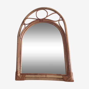 Vintage bamboo mirror 50x72cm