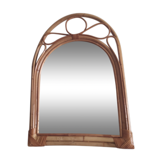 Vintage bamboo mirror 50x72cm