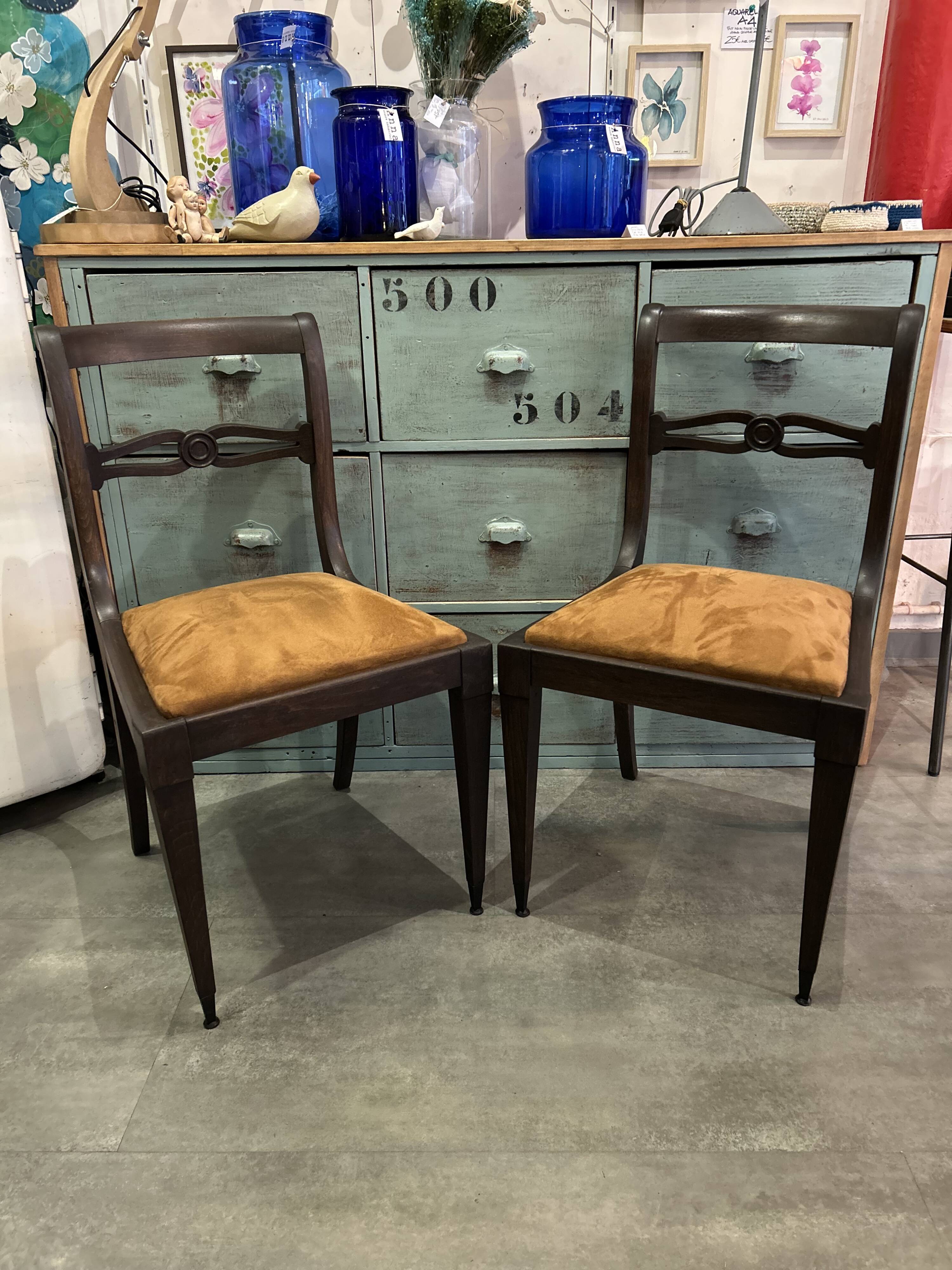 Pair of Regency style chairs from the 1940s.