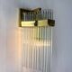 Gaetano Sciolari for Lightolier wall sconce, Murano glass rods & gilt brass, Italy, 1970s