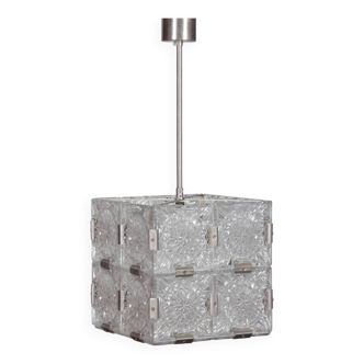 Glass pendant lamp by Kamenicky Senov, 1970