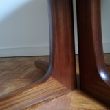 Central-footed rosewood round table