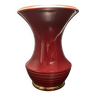 Vase en céramique rouge et doré