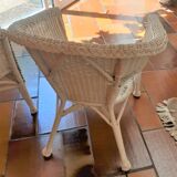 2 fauteuils en osier blanc