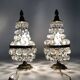Pair of balloon lamps with pendants in Louis XVI Directoire style. 50