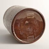 Scandinavian Modern Brown Cylindrical Vase, Jerk Werkmäster, Nittsjö Sweden 1960