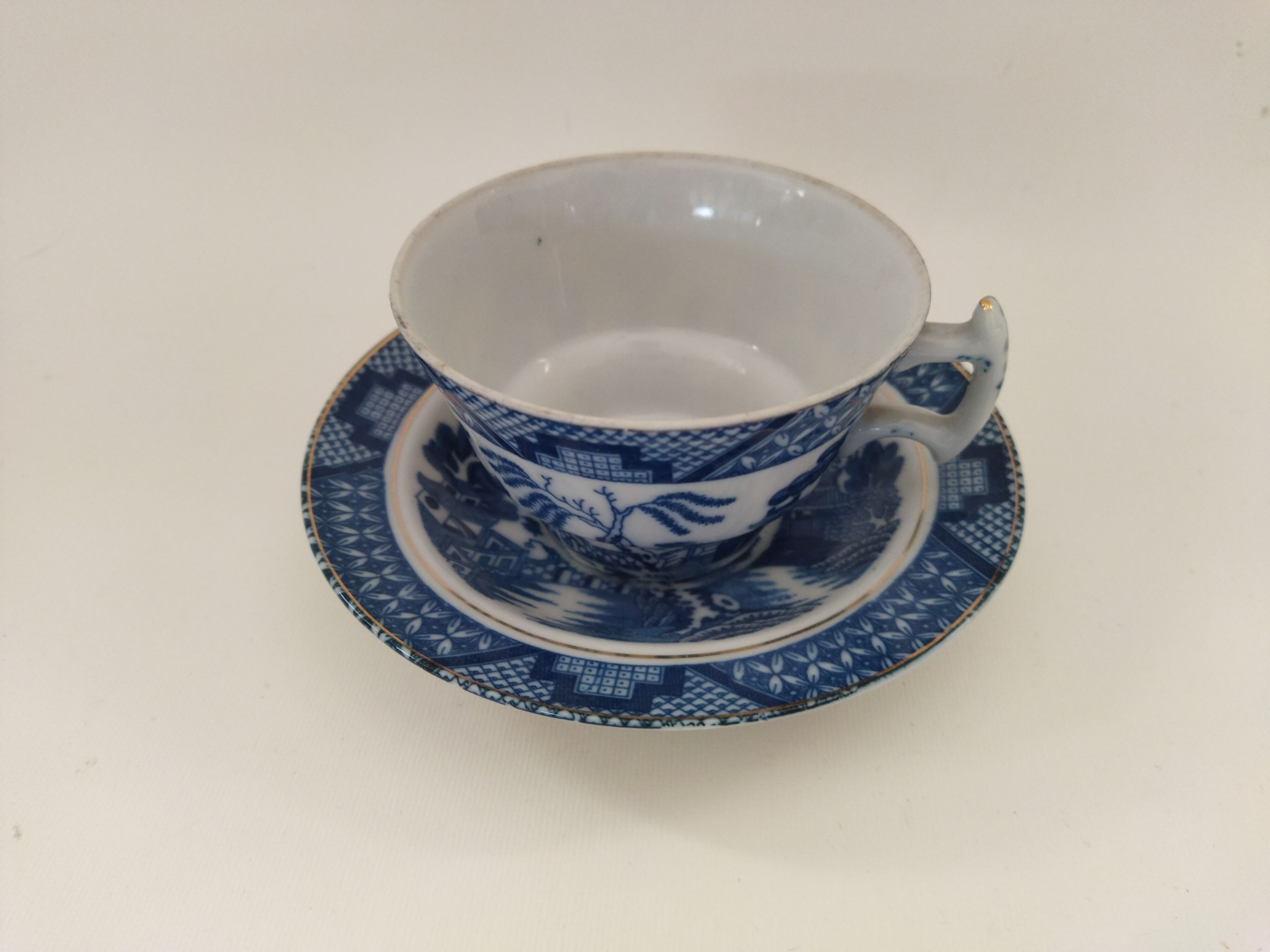 Blue Willow porcelain cup